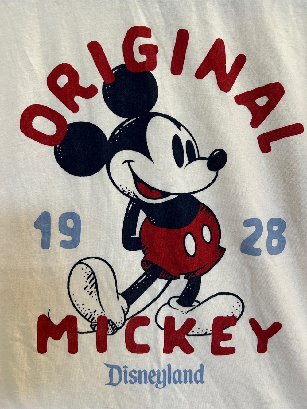 Disney Cream Tee with Red Trim and Mickey Graphic - Picture 5 of 7